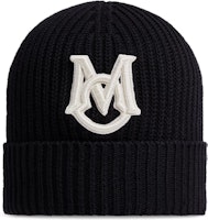 Moncler Logo Corduroy Beanie for Men - Black J20913B00027M1509999 Moncler Logo Corduroy Beanie for Men - Black J20913B00027M1509999