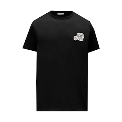 Moncler Logo Cotton Crewneck T-Shirt Black. 0918C000388390Y999