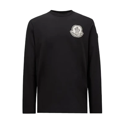 Moncler Logo Crewneck Relaxed Fit Long Sleeve Sweatshirt Black J20918D0001483927998