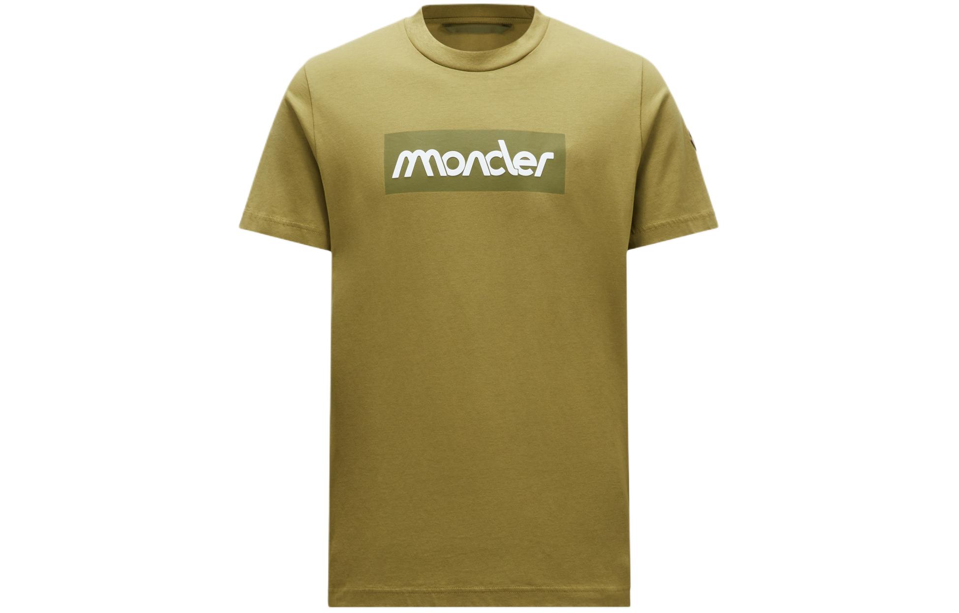 Order Moncler Logo Kemeja-T Lengan Pendek Hijau. J10918C0005289AJS81O