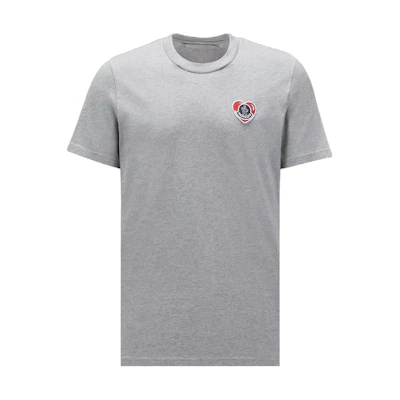 Moncler Logo Crewneck T-Shirt Grey Short Sleeve Tee I20918C000418390T984