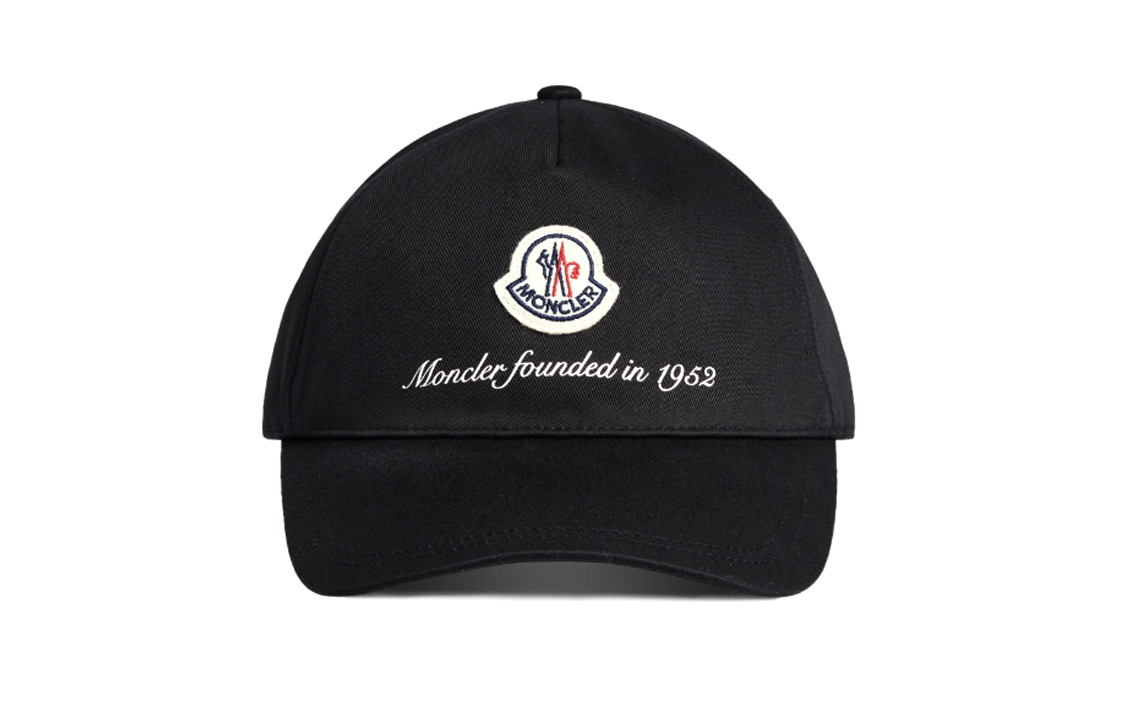 Moncler Logo Decorated Cotton Baseball Cap Black  Hat. J10913B000020U162999
