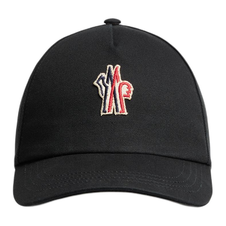 Moncler Logo Design Cotton Baseball Cap for Men in Black. J20973B0000304863999