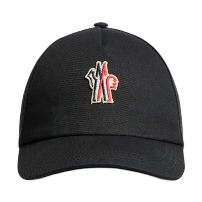 Moncler Logo Design Cotton Baseball Cap for Men in Black. J20973B0000304863999
