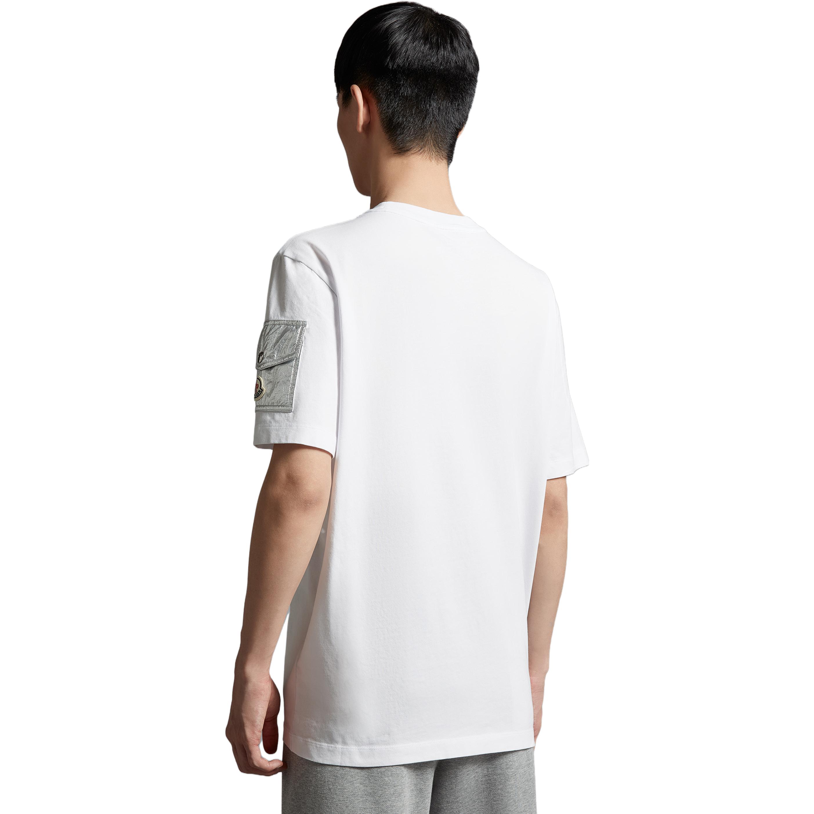 Shop Moncler Logo Graphic Crewneck Short Sleeve T-Shirt for Men I20918C000088390T002