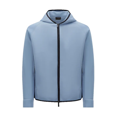 Moncler Logo Hooded Jacket Light Blue I20918G0001989A4L715