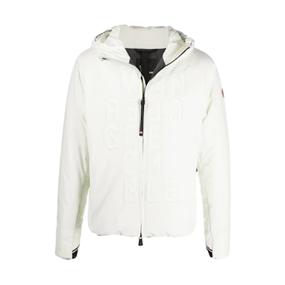 Moncler Logo Hooded Zip Casual Jacket Men’s White 1A600405399D04A