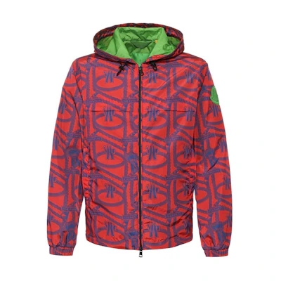Moncler Logo Hooded Zip Jacket Red 1A70600539WD470