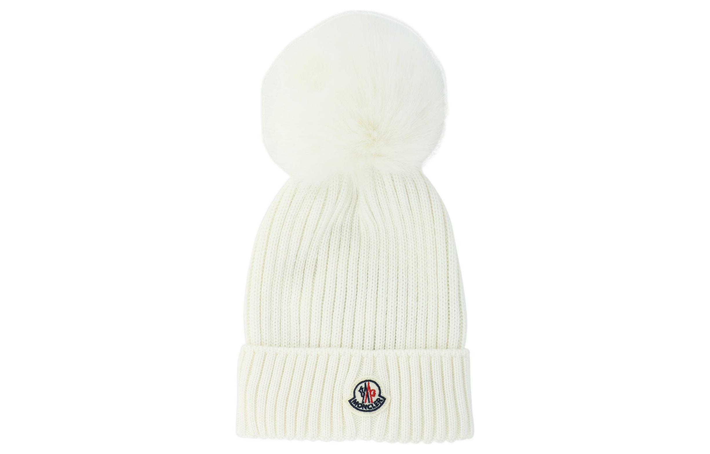 Moncler Logo Insulated Knit Beanie White Kids' Edition. 3B0001804S01030