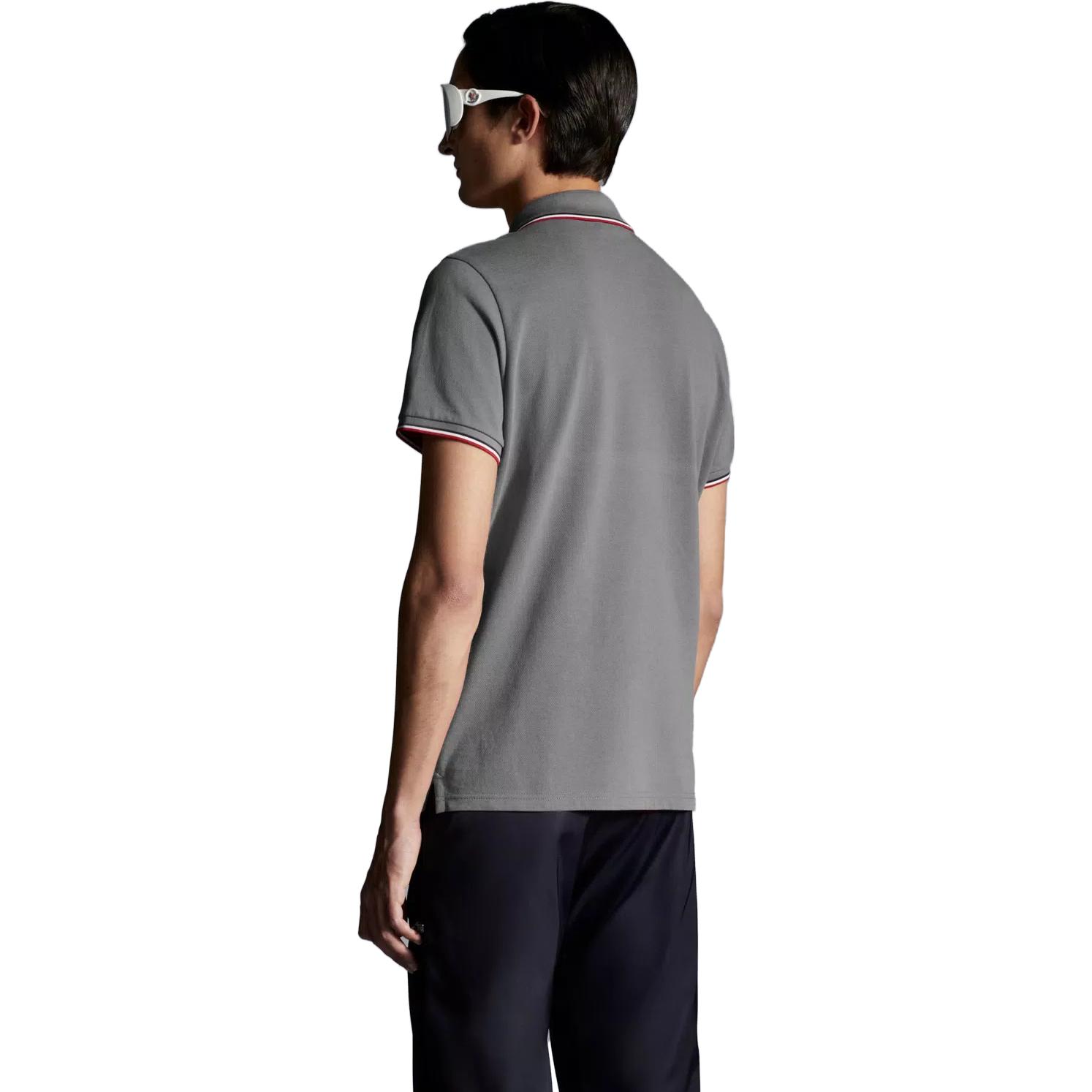 Moncler Logo Knit Stripe Polo Shirt Dark Gray 0918A7030084556984 圖 6