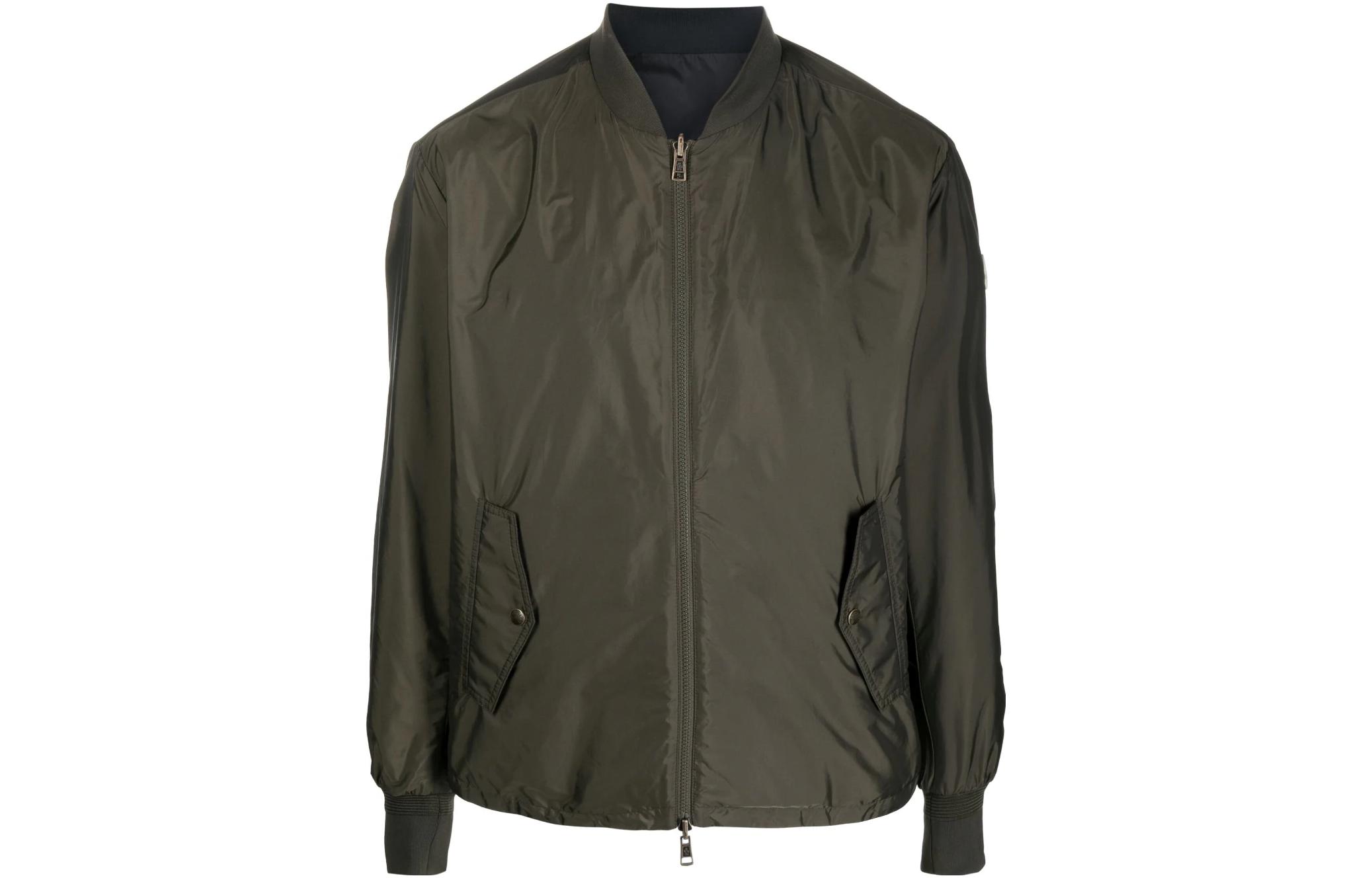 Moncler Logo Patch Bomber Jacket Men’s Olive Green I10911A0009968352