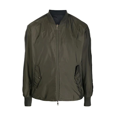 Moncler Logo Patch Bomber Jacket Men’s Olive Green I10911A0009968352