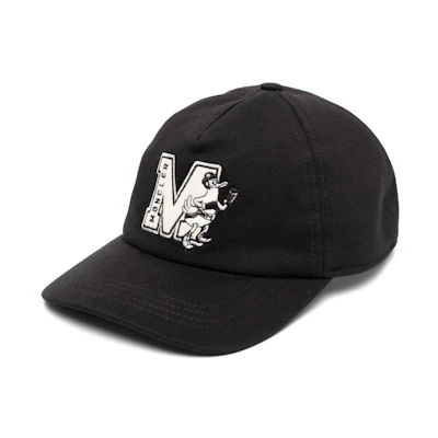 Moncler Logo Patch Cotton Kids Cap Black I29543B00011809KZ