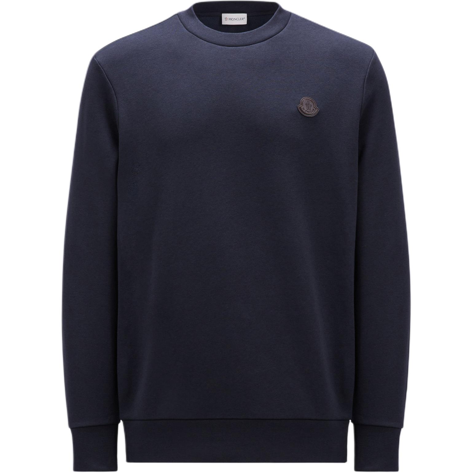 Moncler Logo Patch Crewneck Loose Fit Sweatshirt Midnight Blue () J10918G0007589AJF778