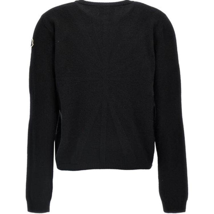 Moncler Logo Patch Crewneck Pullover Sweater Unisex - Black. MU02D9C01M4281999 圖 3