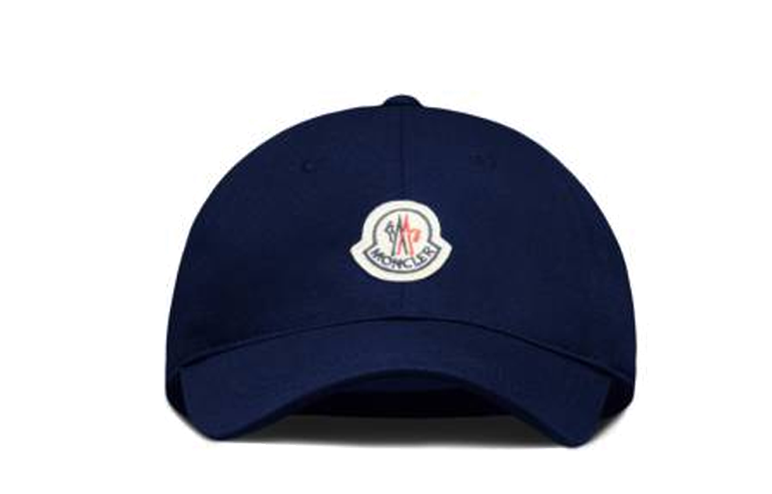 Moncler Logo Patch Felt Wool Gabardine Cap Blue  Hat. J10913B00054V0090742