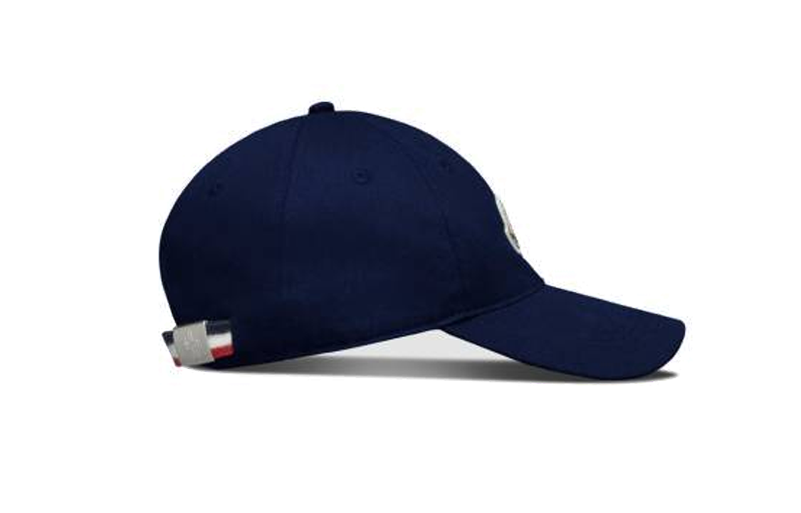 Lookbook Moncler Logo Patch Felt Wool Gabardine Cap Blue  Hat. J10913B00054V0090742