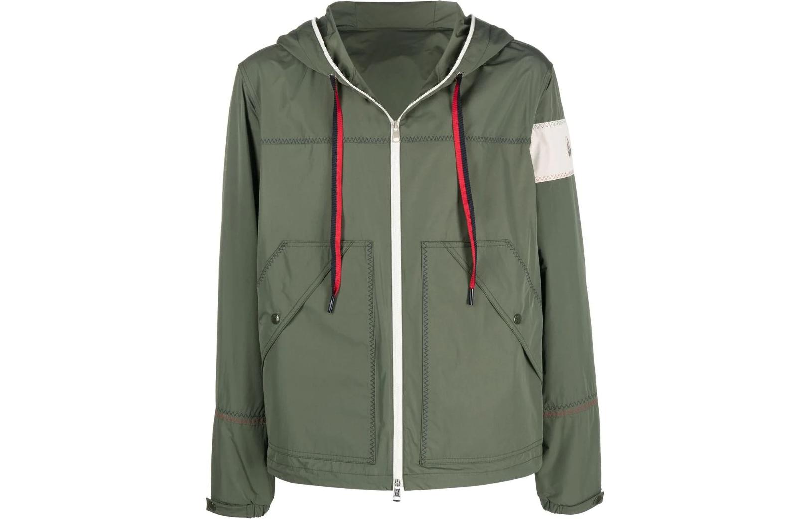 Moncler Logo Patch Hooded Zip Jacket H10911A0014254A91825