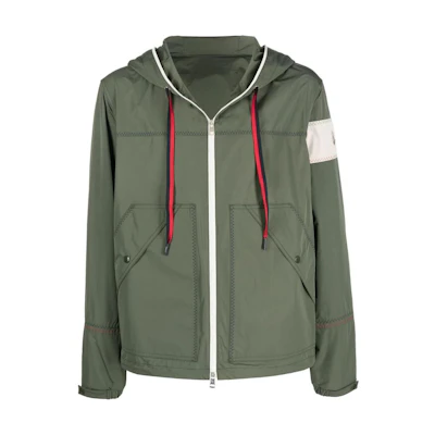 Moncler Logo Patch Hooded Zip Jacket H10911A0014254A91825