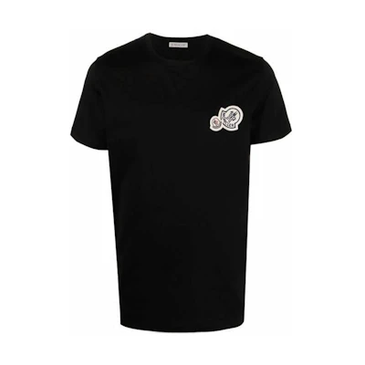Moncler Logo Patch Short Sleeve T-Shirt FW22 Black 8C000268390Y999