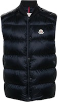 Moncler Logo Patch Sleeveless Baseball Collar Vest Unisex Navy Blue J20911A001565967G776 Moncler Logo Patch Sleeveless Baseball Collar Vest Unisex Navy Blue J20911A001565967G776