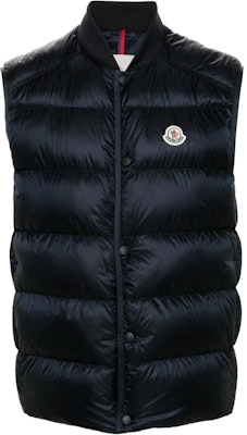 蒙克勒徽标补丁无袖棒球领马甲 男女款 海军蓝 J20911A001565967G776 Buy 蒙克勒徽标补丁无袖棒球领马甲 男女款 海军蓝 J20911A001565967G776