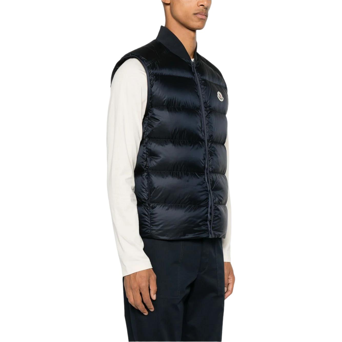 Details for 蒙克勒徽标补丁无袖棒球领马甲 男女款 海军蓝 J20911A001565967G776