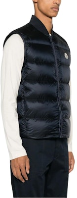 蒙克勒徽标补丁无袖棒球领马甲 男女款 海军蓝 J20911A001565967G776 Details for 蒙克勒徽标补丁无袖棒球领马甲 男女款 海军蓝 J20911A001565967G776