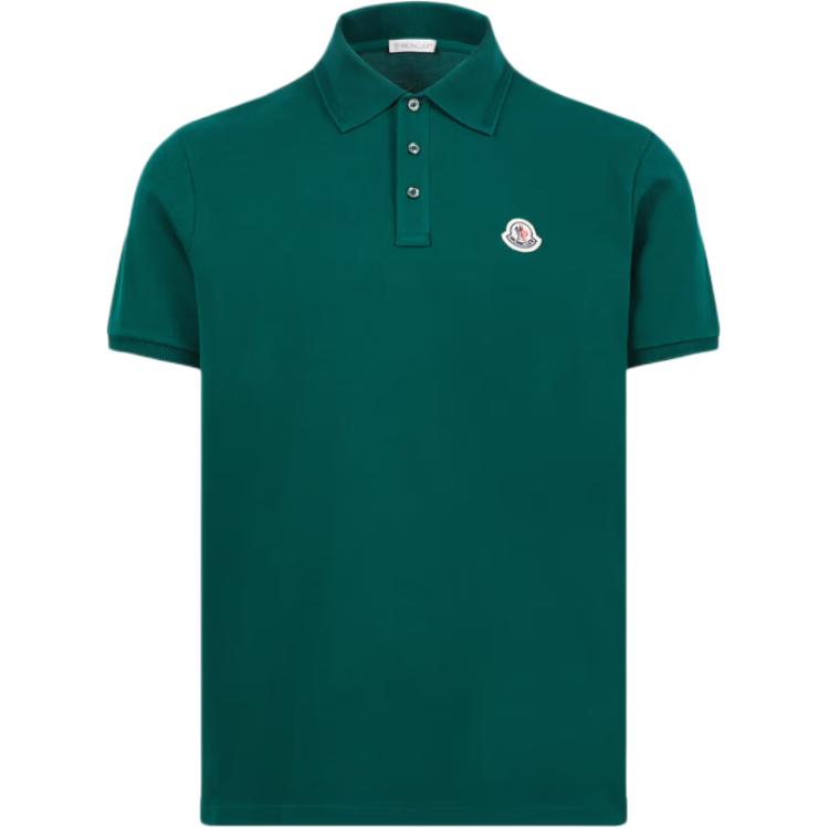 Moncler Logo Patch Slim Fit Short Sleeve Polo Shirt Green - J20918A0000984556875 圖 2