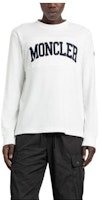 Moncler 男士白色長袖Logo印花圓領T恤 8G00024899VV032 Order Moncler 男士白色長袖Logo印花圓領T恤 8G00024899VV032