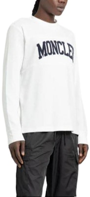 モンクレール ロゴプリント クルーネック 長袖Tシャツ メンズ ホワイト 8G00024899VV032 Shop モンクレール ロゴプリント クルーネック 長袖Tシャツ メンズ ホワイト 8G00024899VV032