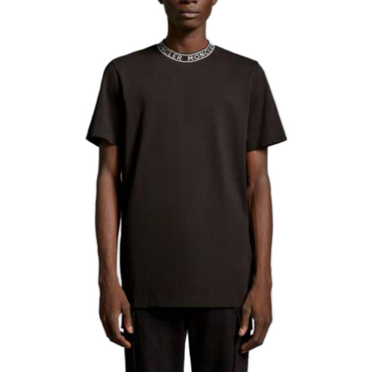 Lookbook Moncler Kaos Slim Fit Crewneck Cetak Logo Hitam J10918C000248390T999