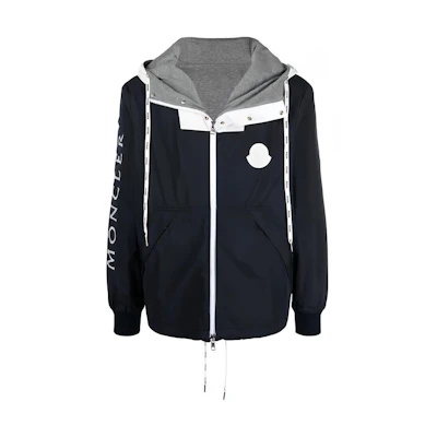 Moncler Logo Print Drawstring Hooded Zip Jacket G10911A7517054A9174S