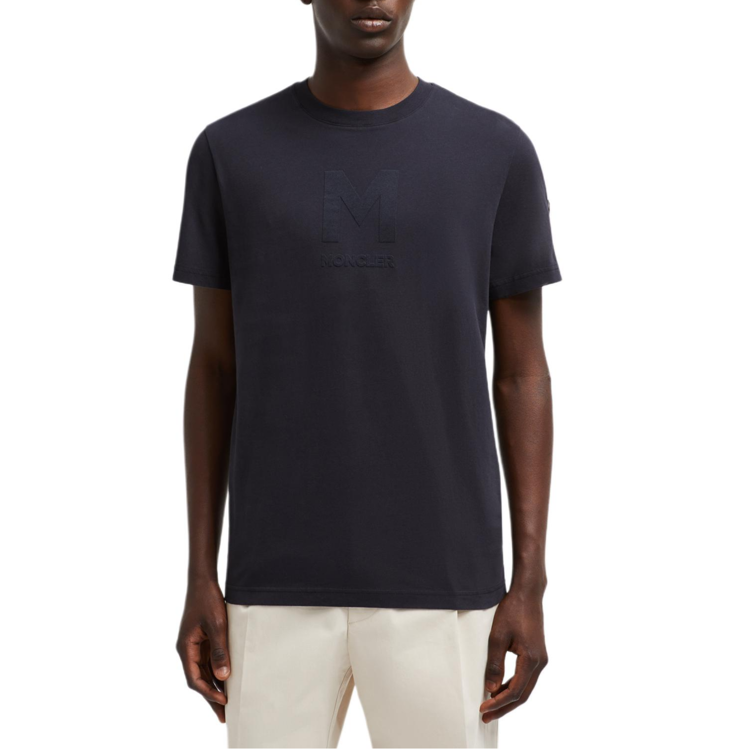 Lookbook 蒙克乐标志印花午夜蓝圆领短袖T恤 J20918C0001889ANL778