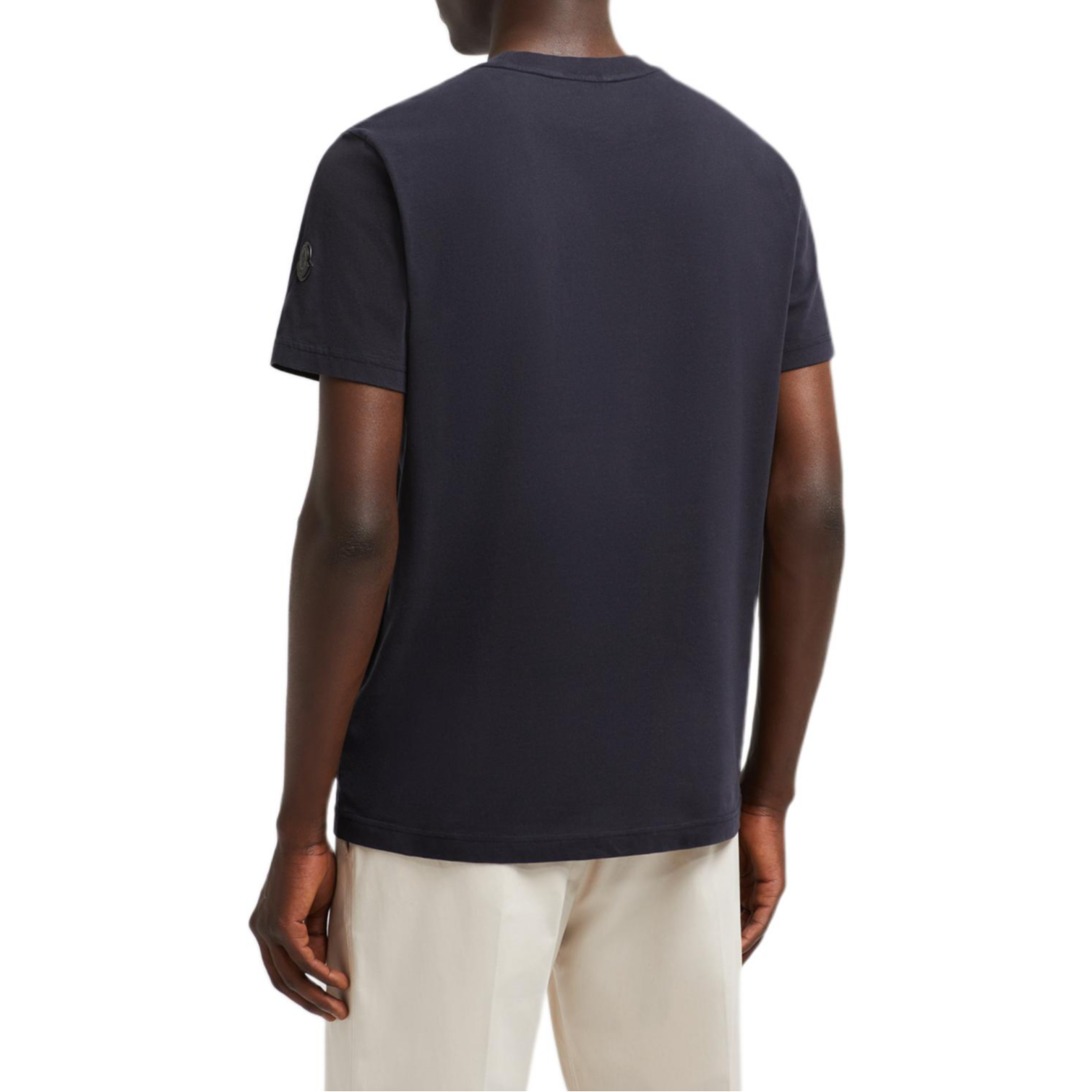 Purchase 蒙克乐标志印花午夜蓝圆领短袖T恤 J20918C0001889ANL778