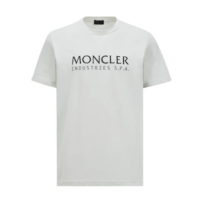 Moncler Logo Print Oversized Crewneck T-Shirt Unisex Glacier Gray. J20918C0001489A1790D