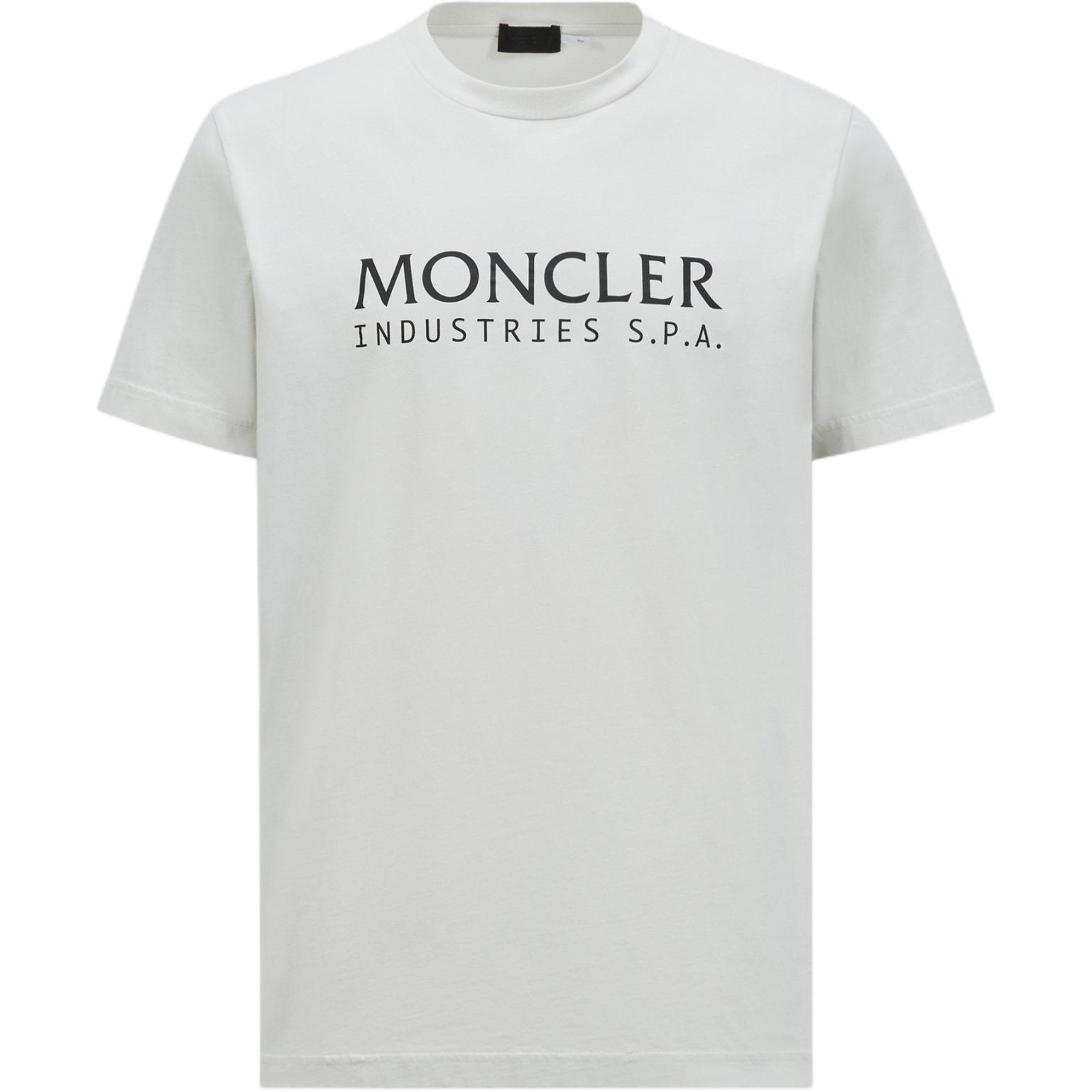 Order Camiseta Unisex Moncler Logo Grande Cuello Redondo Gris Glaciar. J20918C0001489A1790D