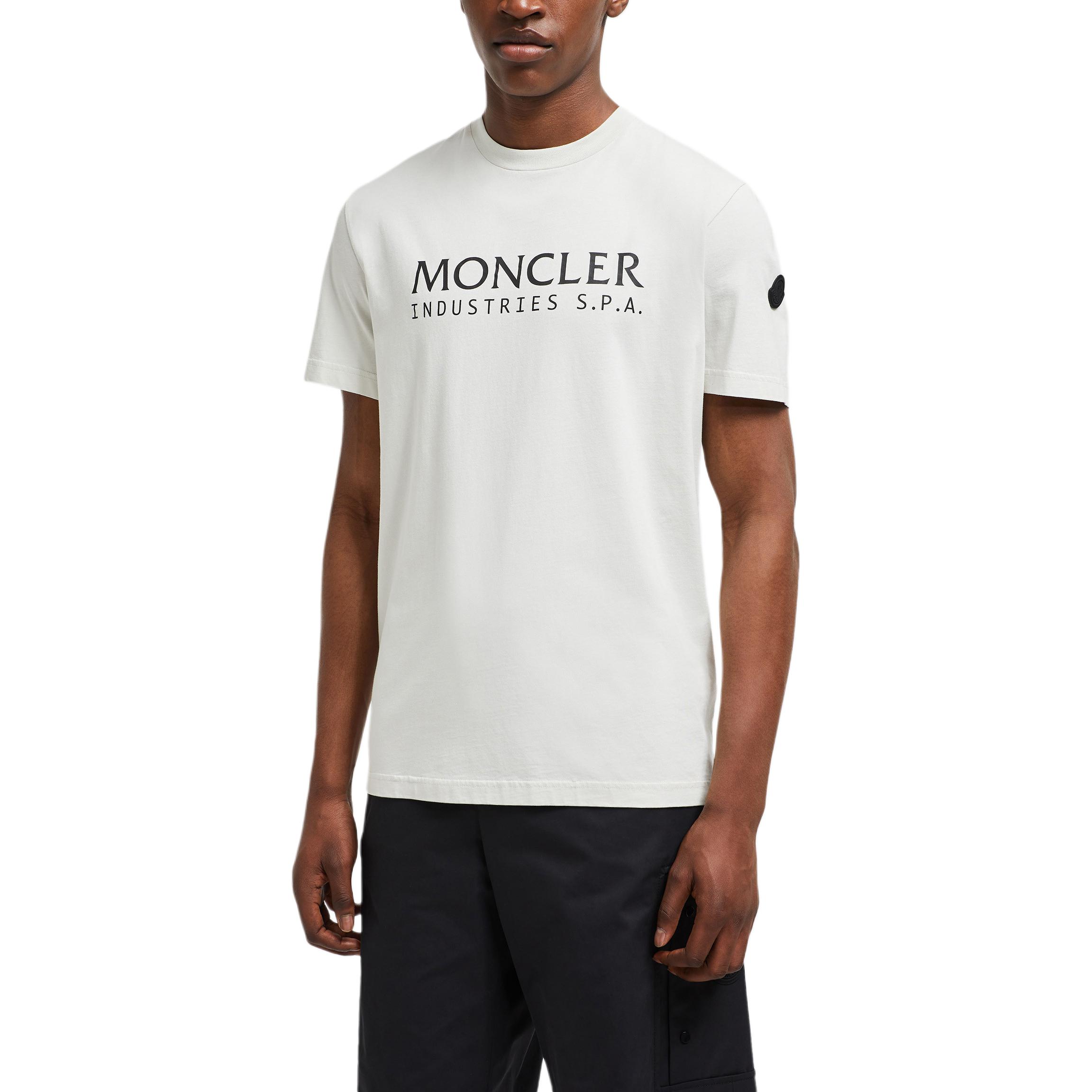 Purchase Camiseta Unisex Moncler Logo Grande Cuello Redondo Gris Glaciar. J20918C0001489A1790D