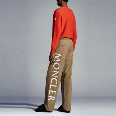 Moncler Logo Printed Casual Loose Fit Straight Pants Brown Men’s H10912A0002554ARP240 Shop Moncler Logo Printed Casual Loose Fit Straight Pants Brown Men’s H10912A0002554ARP240