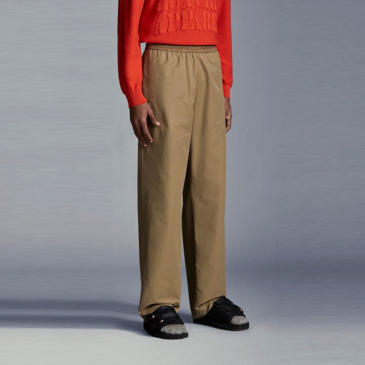 Purchase モンクレー ロゴプリント カジュアル ルーズフィット ストレートパンツ ブラウン メンズ H10912A0002554ARP240