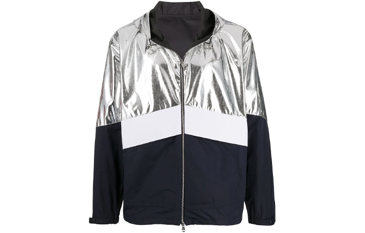 Order Moncler 男士拼色设计连帽夹克品牌标志印花款式. F10911B7060054AGT900