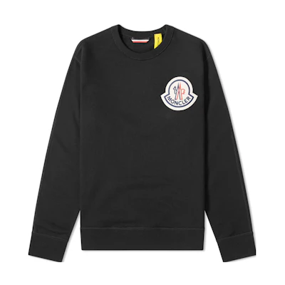 Moncler Logo Printed Cotton Long Sleeve Sweatshirt Black 8042300-999