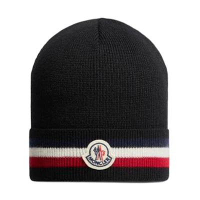 Moncler Logo Printed Wool Beanie Black J20913B00068A9575999