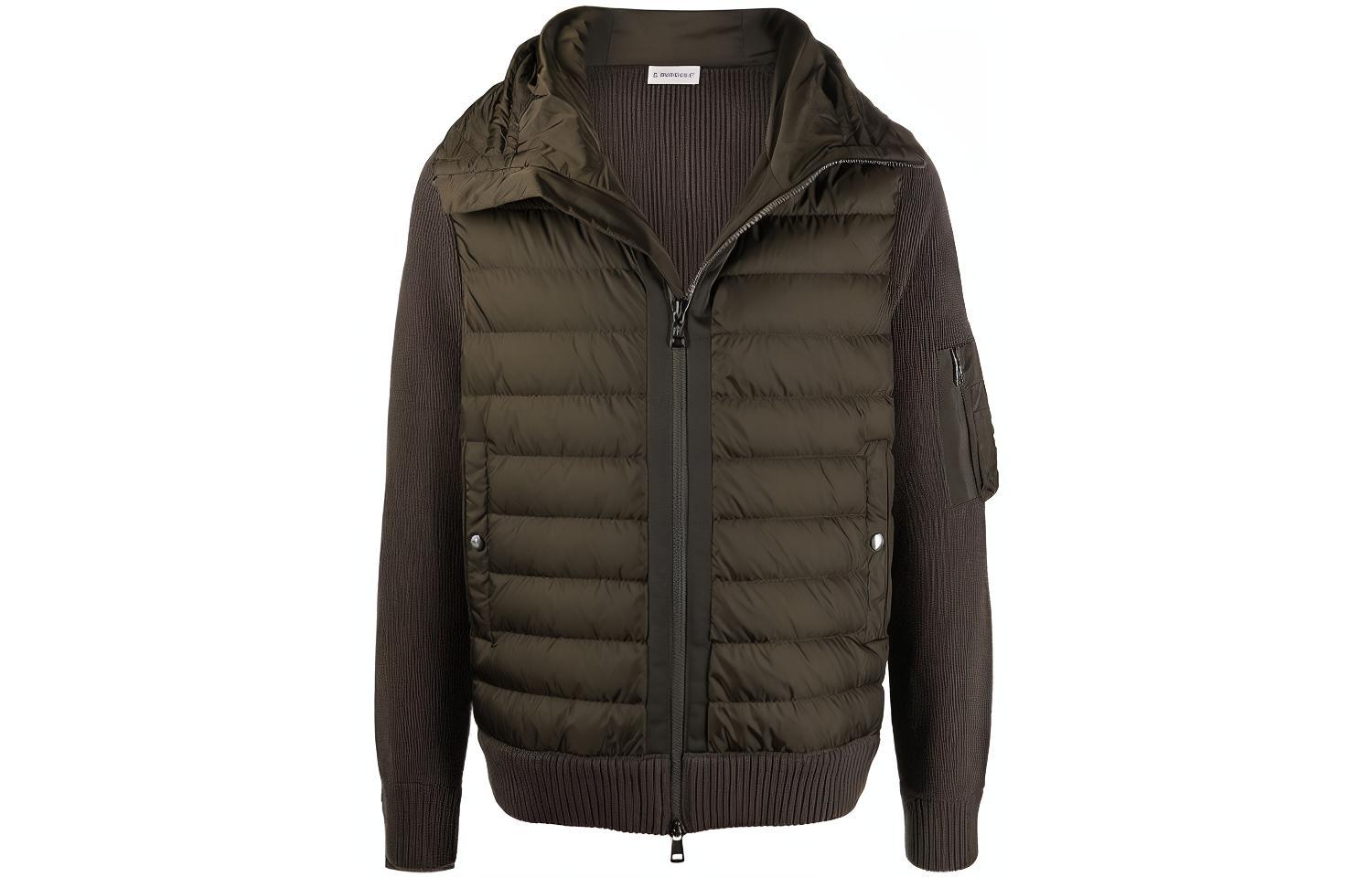 Moncler Logo Quilted Down Jacket Green G20919B50800A9340