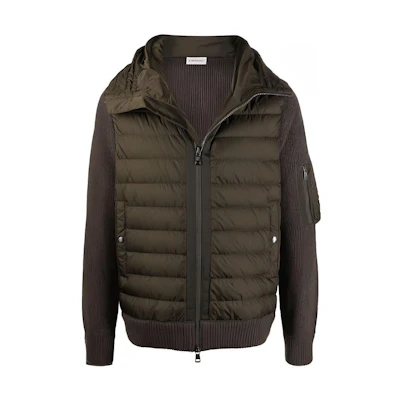 Moncler Logo Quilted Down Jacket Green G20919B50800A9340