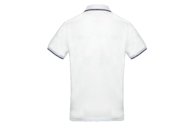 Moncler Logo Ribbed Trim Short Sleeve Polo Shirt White 0918A7060084556001 圖 3