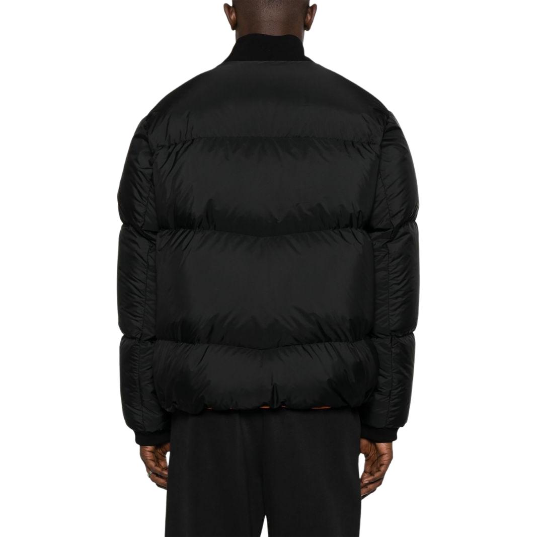 Moncler Logo Stand Collar Zipped Down Jacket Long Sleeve for Men - Black I20911A0015953A5E999 圖 4