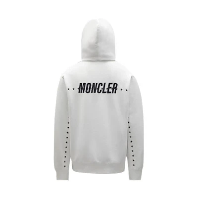 Moncler Logo Star Print Pullover Hoodie White G209U8G00007809F4001