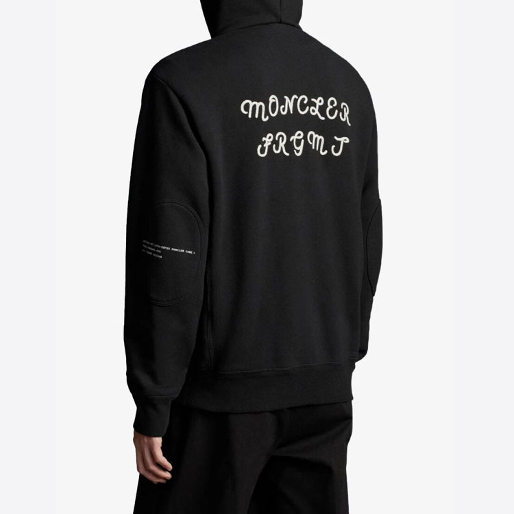 Moncler Logo Zip-Up Hoodie Black G209U8G00015809F4999 圖 4