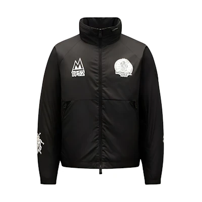 Moncler Logo Zip-Up Stand Collar Jacket Black Long Sleeve G20921A0003153A5E999